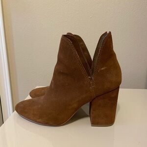 Steve Madden Brown Ankle Booties with Block Heel